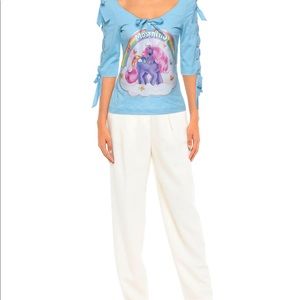 Love moschino tie sleeve top size 4